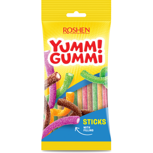 Roshen Yummi Gummi gumeni bomboni sour sticks 70g slika 1
