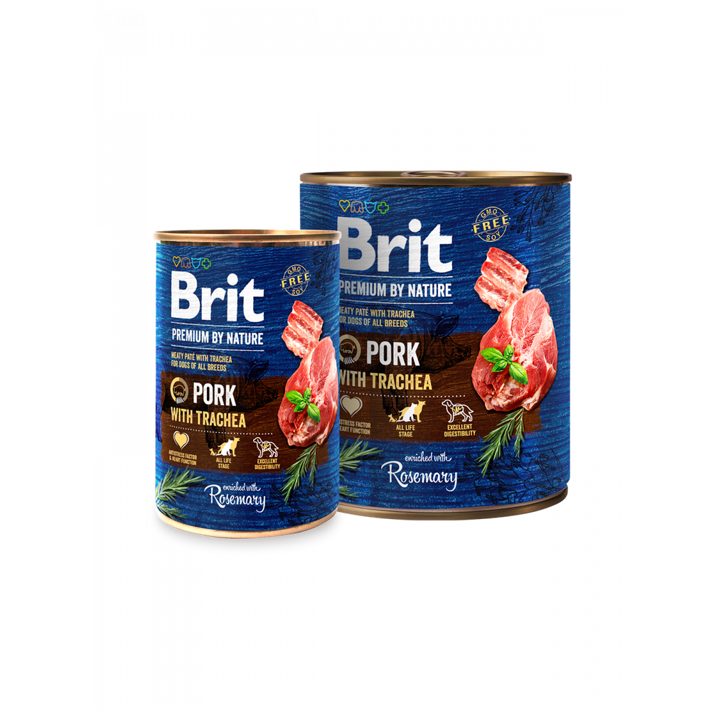 Brit Premium by Nature svinjetina s dušnikom, konzerva slika 1