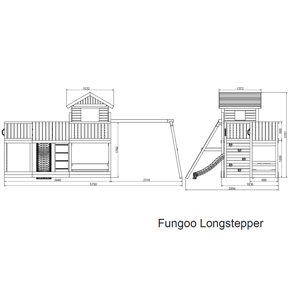 Fungoo set LONGSTEPPER - Drveno dječije igralište slika 7