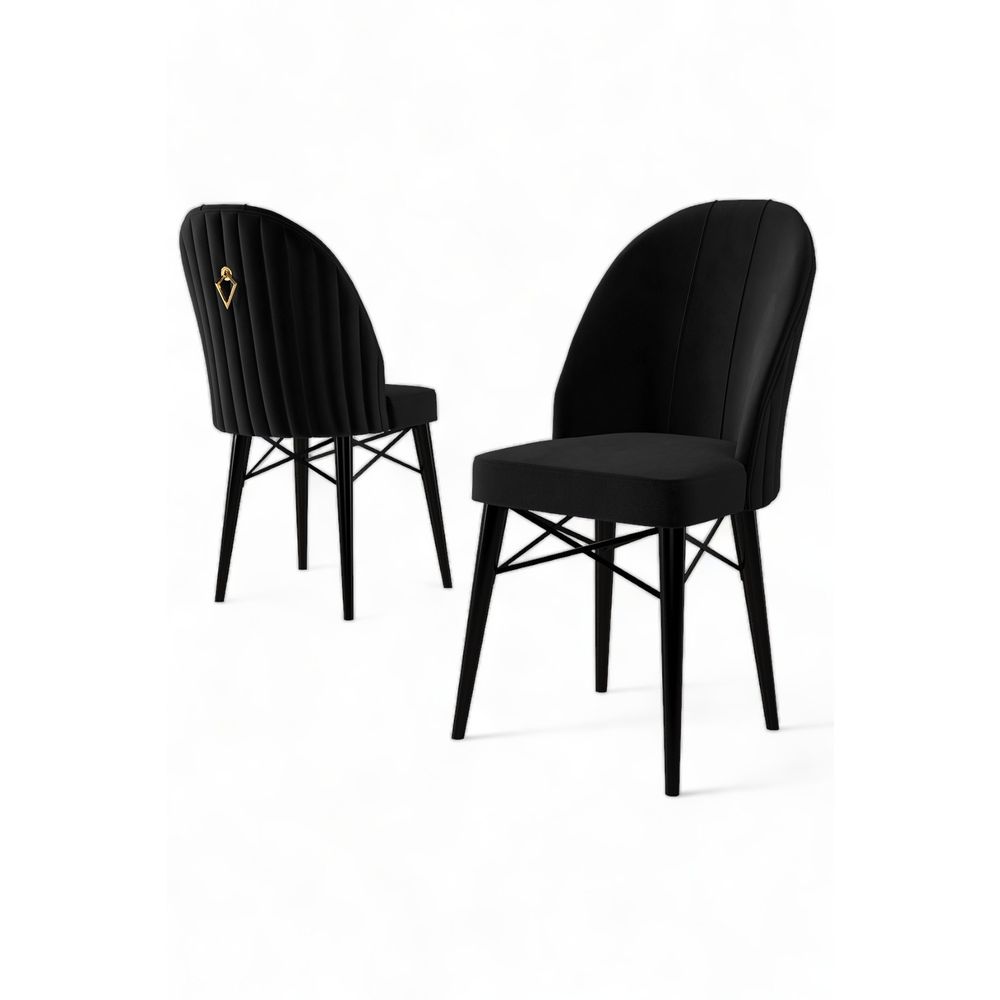 Ritim - Crni Set Stolica (4 Komada) slika 3