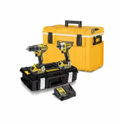 DeWalt kombinirani set 18V DCD796+DCF887 s 2x5,0Ah baterijama i Tough System DCK266P2C + hladnjak slika 1