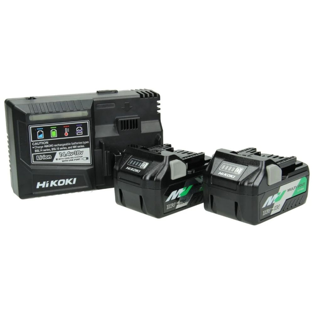 Hikoki set UC18YSL3 2 x BSL36A18 18/36V 5Ah baterije + brzi punjač slika 1