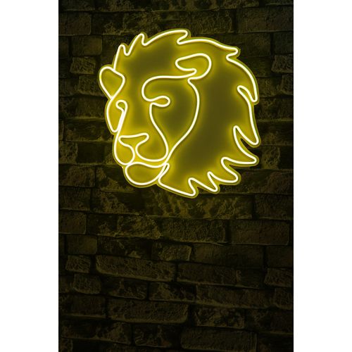 Wallity Ukrasna plastična LED rasvjeta, Lion - Yellow slika 2