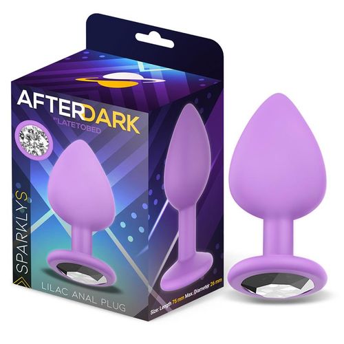 Afterdark Sparkly Butt Plug Lilac S slika 2