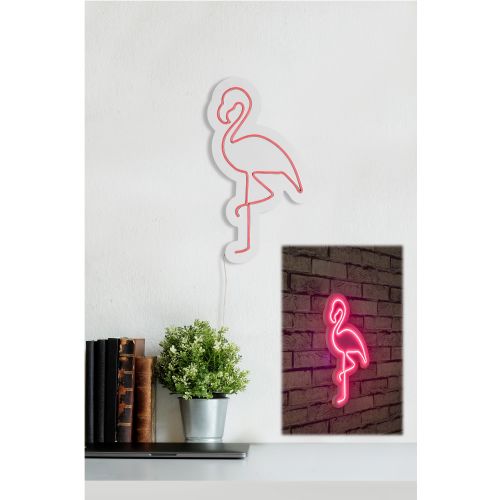 Wallity Flamingo - Roze Dekorativna Plastična Led Rasveta slika 2