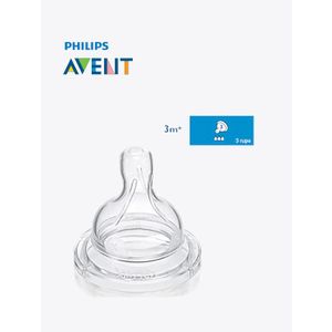 Philips Avent silikonski sisač, normalni protok, 3 rupe, 2 komada