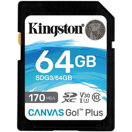 Kingston SDG3/64GB 64GB SDXC, Canvas Go! UHS-1 U3 V30, up to 170MB/s read and 64MB/s write, 4K2K slika 2