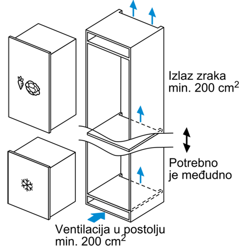 Bosch ugradbeni zamrzivač GIV21AFE0 slika 8