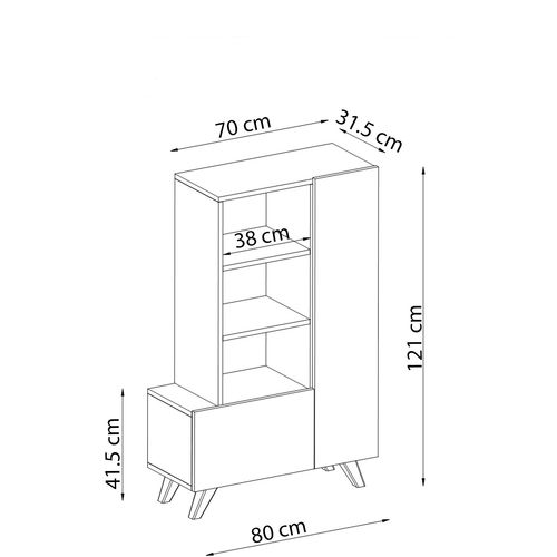 Agostina Shoes - Anthracite Anthracite Shoe Cabinet slika 5