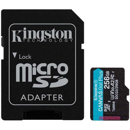 Kingston 256GB microSDXC Canvas Go Plus 170R A2 U3 V30 Kartica + ADP slika 1