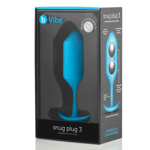 Analni čep B-Vibe - Snug Plug 3, svijetlo plavi slika 7