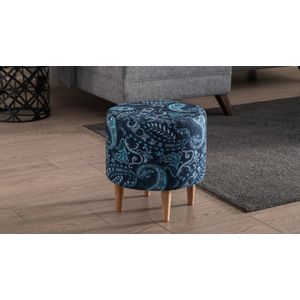 Atelier Del Sofa Tabure, Plava Bijela, Liza - Blue, White