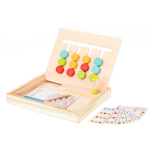Montessori drvena edukativna igračka, šareni oblici slika 1