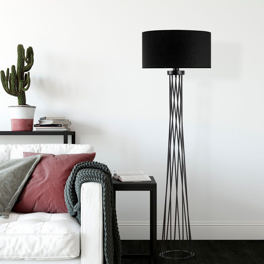 Visoka Crna Podna Lampa - Model 13470 slika 2