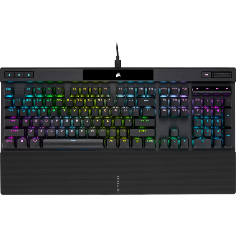 Corsair Corsair mehanička tipkovnica K70 RGB PRO Backlit RGB LED, CORSAIR OPX, Black, Black PBT Key image