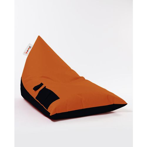Atelier Del Sofa Vreća za sjedenje, Pyramid Large Double Color Bed Pouf - Orange slika 2