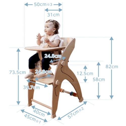 QuarttoLino 7u1 dječja stolica za bebe i djecu siva sa volanom slika 2