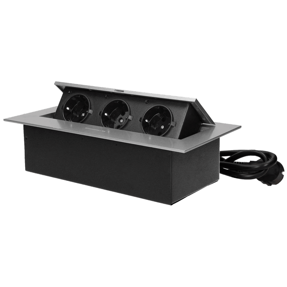 Orno Produžni kabel sa 3 x Schuko utičnice, ugradbena - OR-GM-9037(GS)/G slika 1