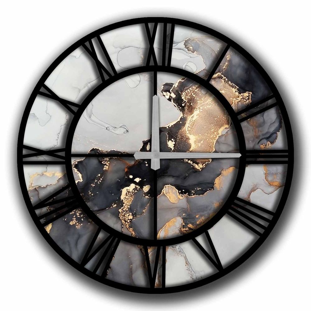 Decorative mdf clock 5050MS-079, colour: multicolor slika 2