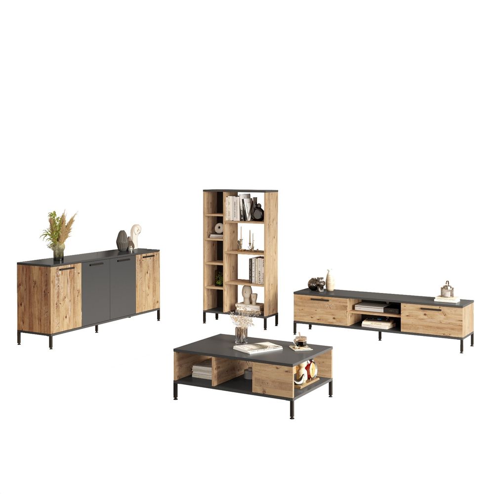 RL6-AA Atlantic Pine Anthracite Set Namještaja za Dnevnu Sobu slika 7