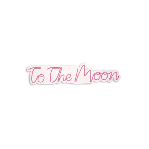 Wallity To the Moon - Pink Pink Dekorativno Plastično Led Osvetljenje slika 4