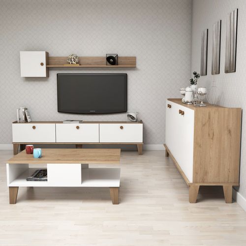 Sumer 3 Oak
White Living Room Furniture Set slika 2