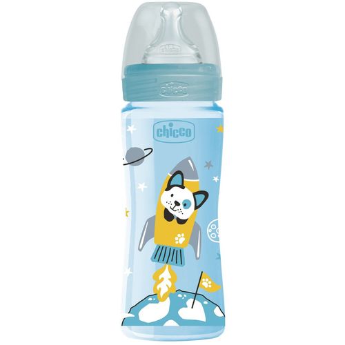 Chicco WB plastična flašica 330ml, silikon, plava slika 1