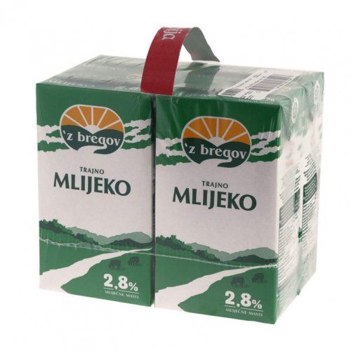 Z bregov trajno mlijeko 2,8% mm 4x1l slika 1