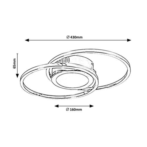 Rabalux Sirius, plafonjera,hrom LED 30W 1850lm 4000K slika 2