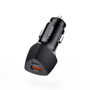 VEGER auto punjač CC50 USB+USB-C PD, QC3.0 38W