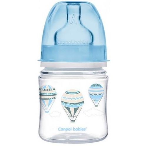 Canpol baby flašica 120 ml široki vrat, pp - easy start- clouds - plava slika 1