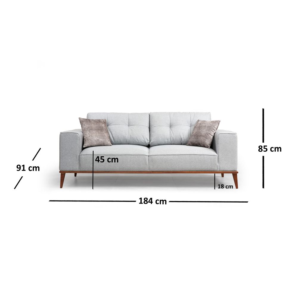 Montana Dvosjed Siva 2-u-1 Sofa-Krevet slika 5