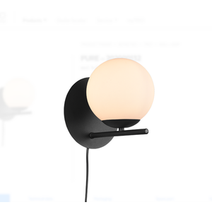 PURE ZIDNA LAMPA CRNO