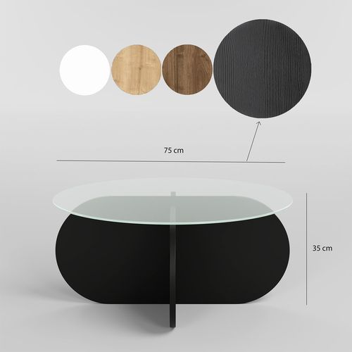 Bubble - Black Black Coffee Table slika 5