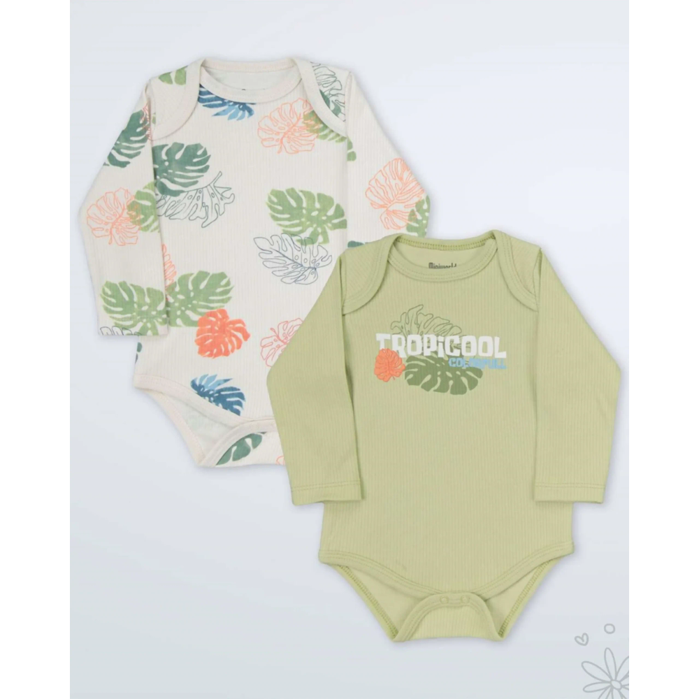 Miniworld Bodi za bebe Pistacio 2, 2kom slika 1