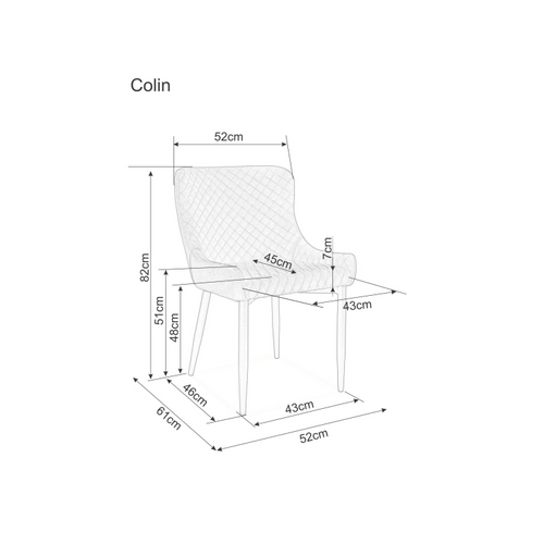 Stolica Colin-siva slika 2