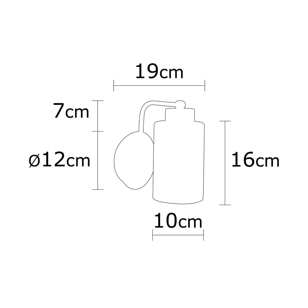 Balcova - N-340 Srebrna Zidna Lampa slika 3