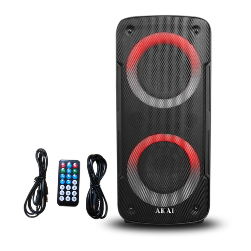 AKAI karaoke 8W, FM, BT, TWS, USB, LED svjet, microSD, bate, daljinski ABTS-TK19 slika 2