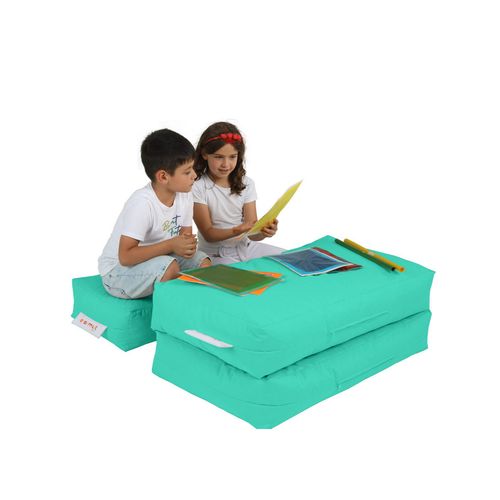 Atelier Del Sofa Vreća za sjedenje, Kids Double Seat Pouf - Turquoise slika 8