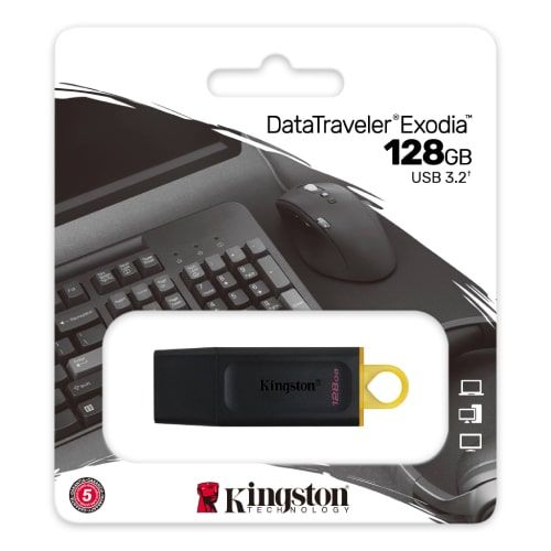 Kingston USB Flash memorija 128GB DT Exodia USB 3.2 DTX 128GB crno-zuti slika 3