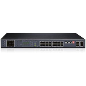 16-Portni PoE switch 10/100+2RJ45 + 2SFP, CCTV Mode, 250W POES-08120GC+2GI