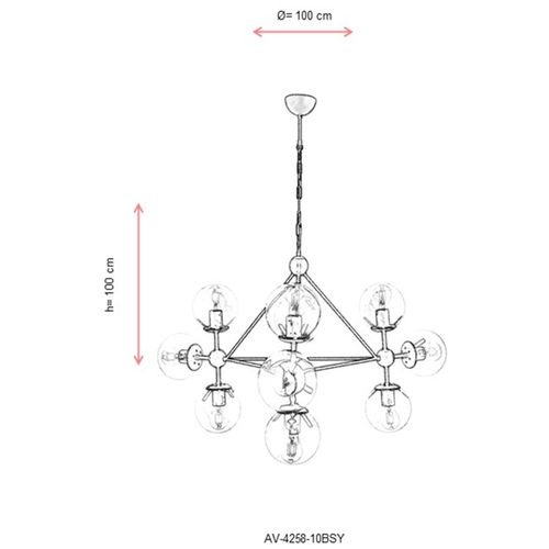 AV-4258-10BSY Crni Antikni Luster slika 3