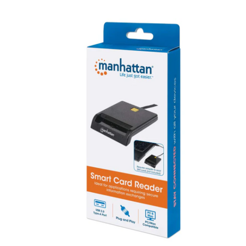 USB smart card reader Manhattan 102049, black slika 2