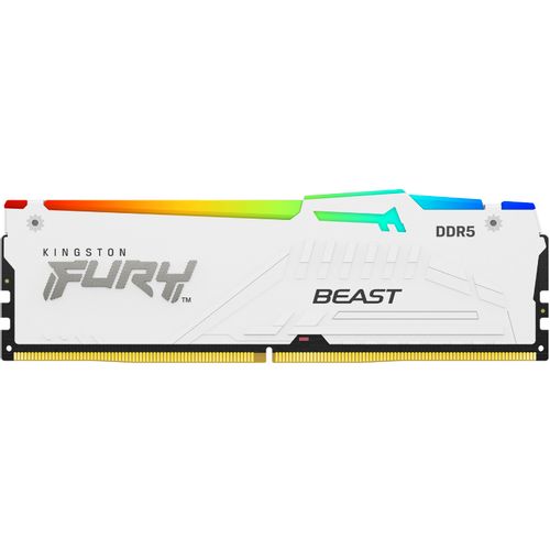 KINGSTON DIMM DDR5 32GB 6000MT/s KF560C40BWA-32 Fury Beast White RGB XMP slika 1