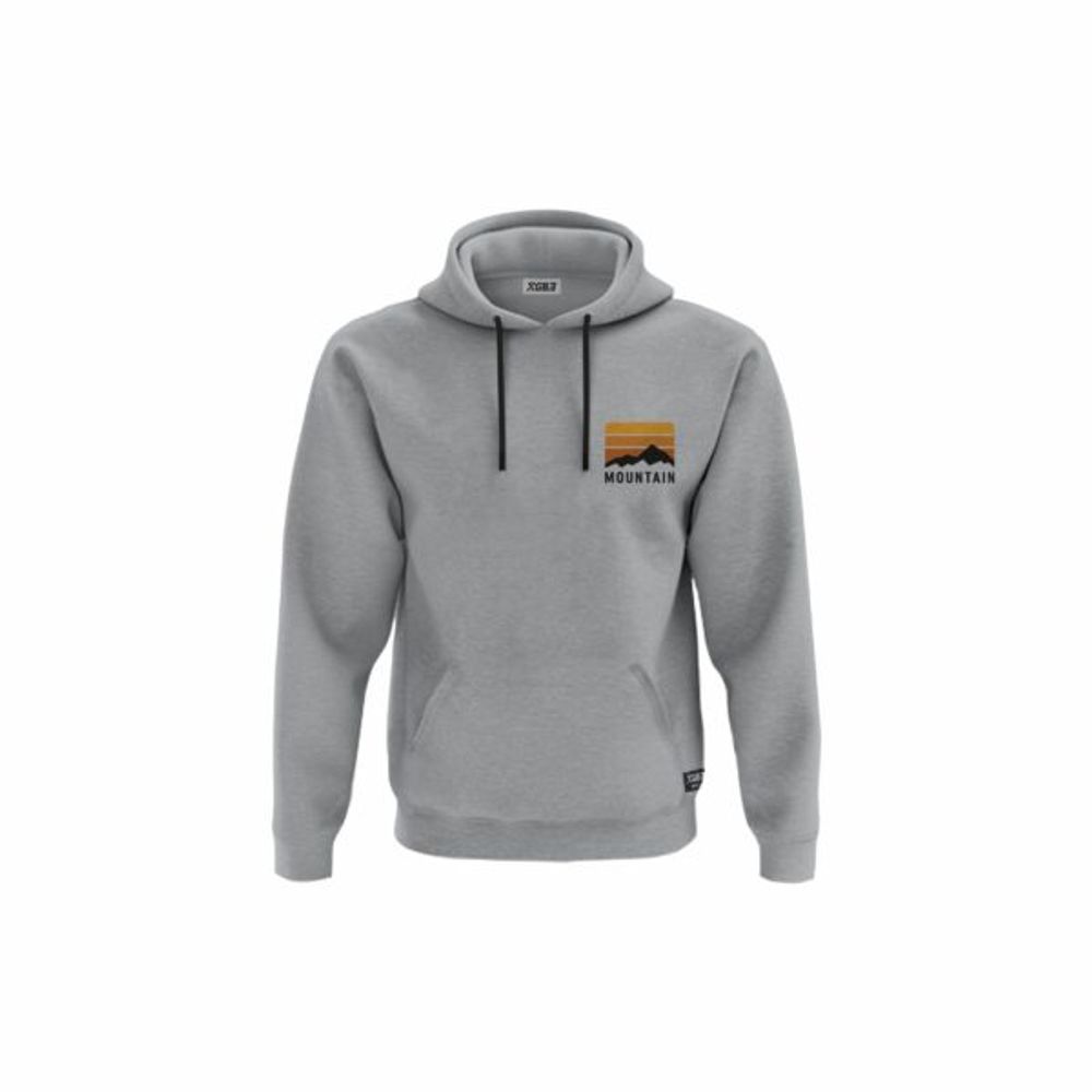 XGB3 Duks sa kapuljačom i džepom Mountain Minimalist Tee Silver slika 1