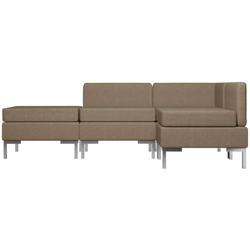 4-dijelni set sofa od tkanine smeđi slika 39