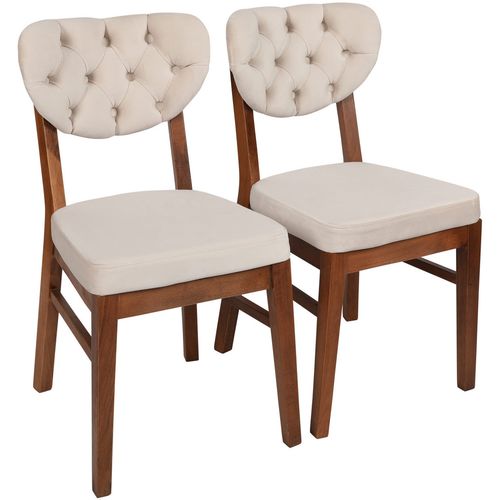 Woody Fashion Set stolica (2 komada), Orah Bež, Elma 701 slika 1