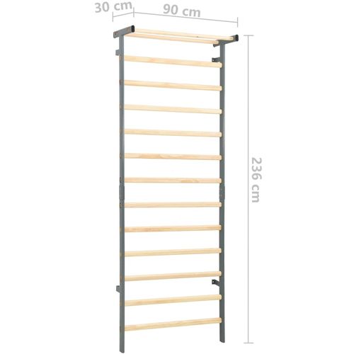 Gimnastičke ljestve za penjanje unutarnje 90 x 30 x 236 cm slika 13