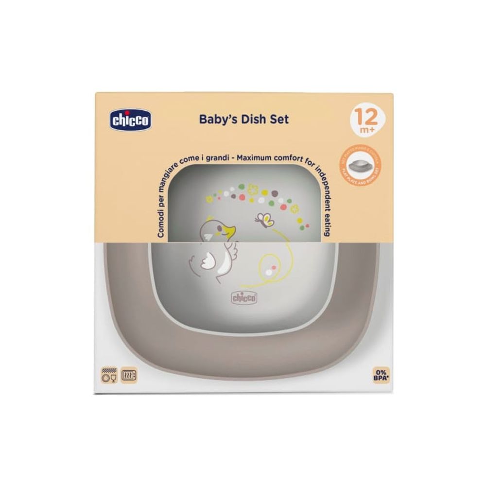 Chicco Dječiji set za jelo Baby's Dish, Grey slika 5