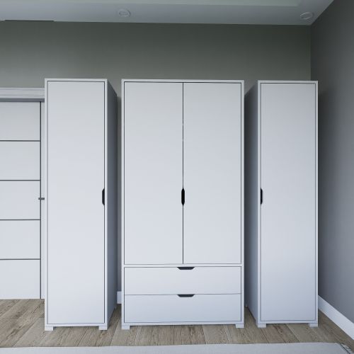 Duru 1600-023 Matte White Wardrobe slika 6